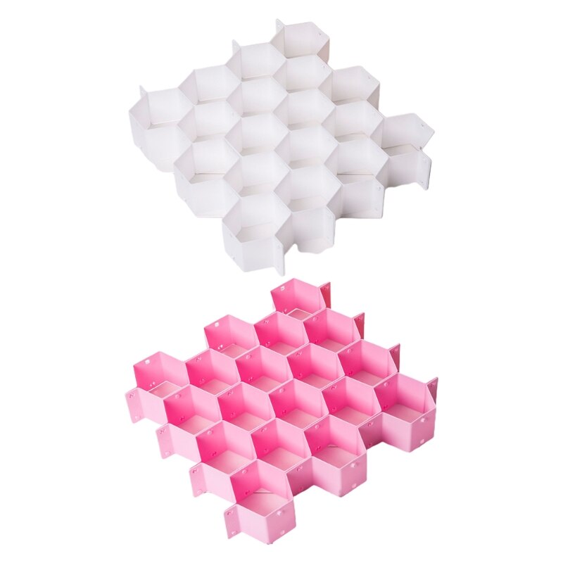 Plastic Honeycomb Drawer Divider Organizer DIY Grid Partition Closet Cabinet Clapboard Separator Sorting Storage Boxes