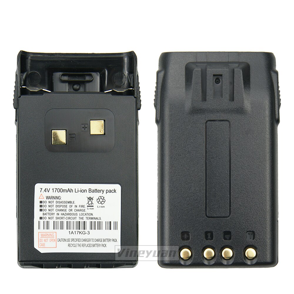 7.4V 1700mAh 1A17KG-3 Li-ion Batterie pour WouXun KG-UVD1P KG-UV6D KG-659 KG-699 KG-689 Radio Bidirectionnelle Rapide Batterie avec Clip Ceinture: 1pcs