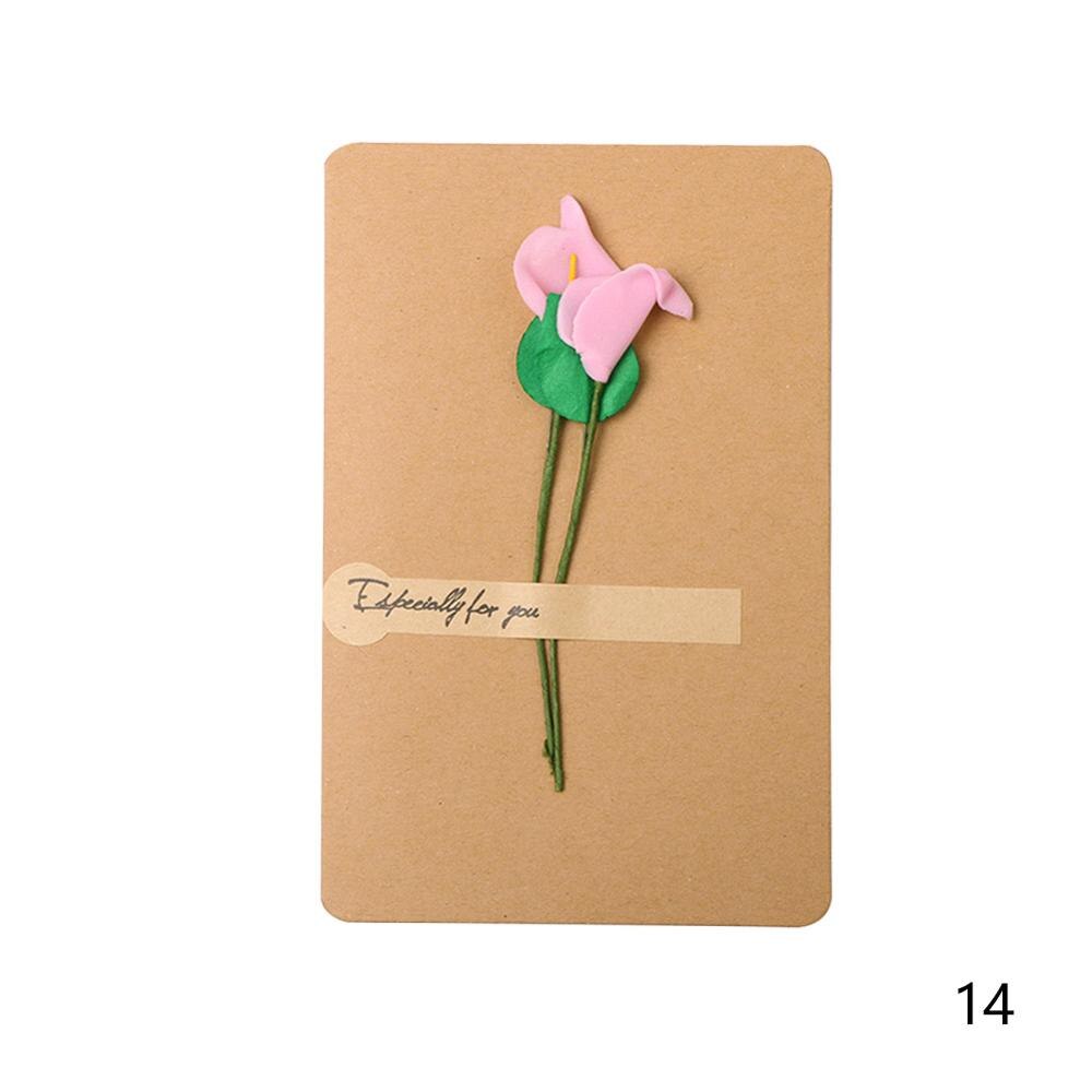 Uitnodigingskaart met gedroogde bloemen, handgemaakte kaarten, handgeschreven kaarten, verjaardagskaarten, bruiloftskaarten, bedankkaartjes, papier: 14