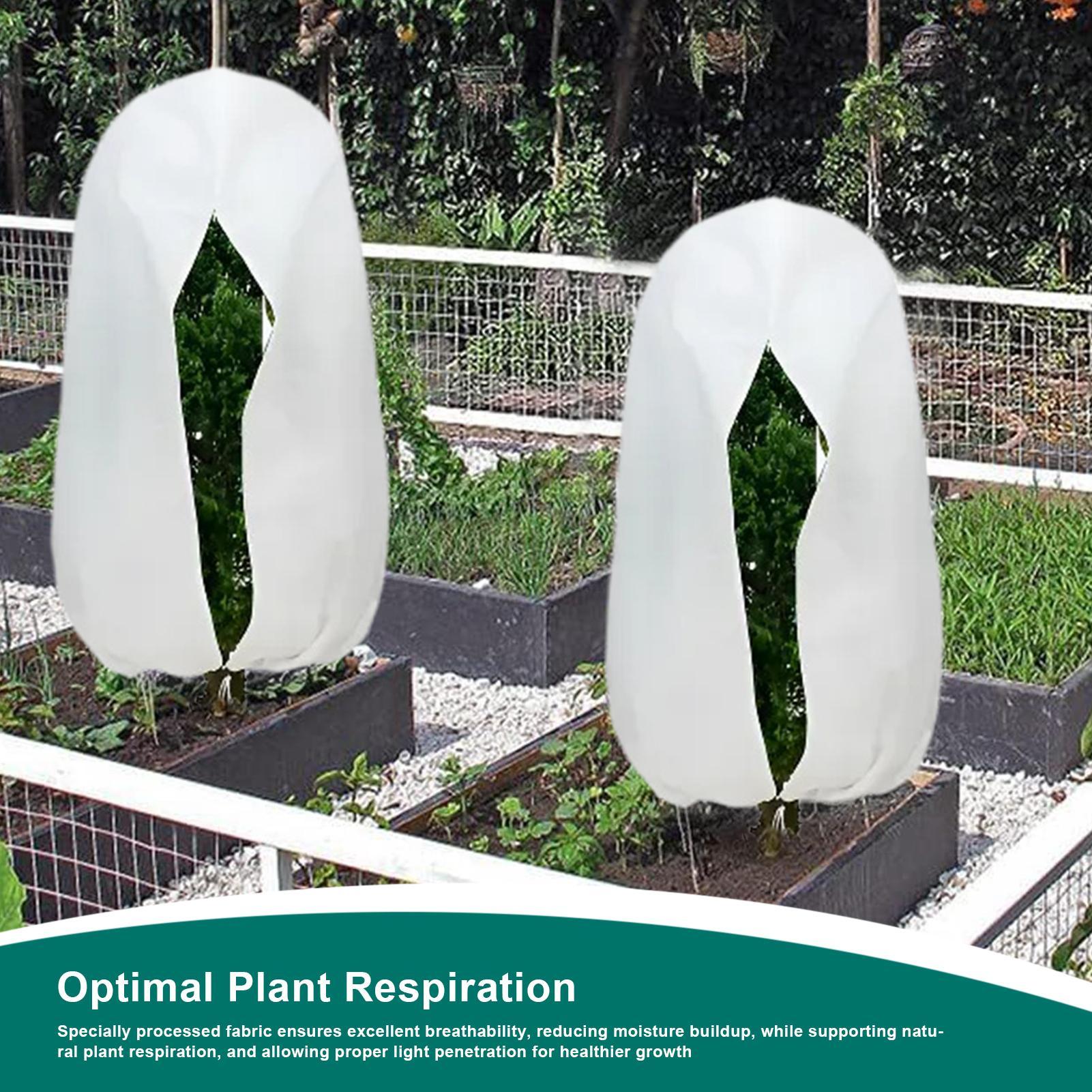 Winterplantbeschermingstas met ritssluiting Koude warme hoes Trekkoord tegen koude planten Antivrieszak Vegetatie Antivrieszak