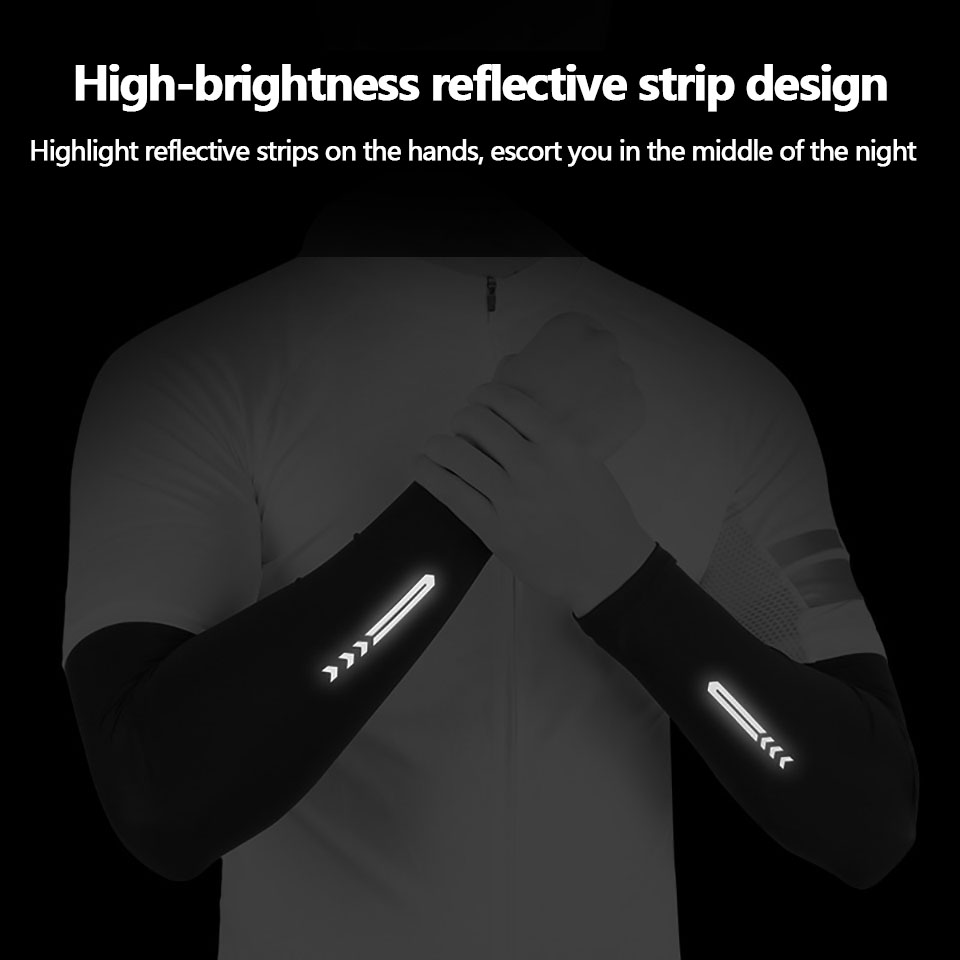 Loogdeel Ice Silk Sunscreen Arm Guards Outdoor Cycling Basketball Special Anti-Ultraviolet Breathable Silicone Non-Slip Sleeves