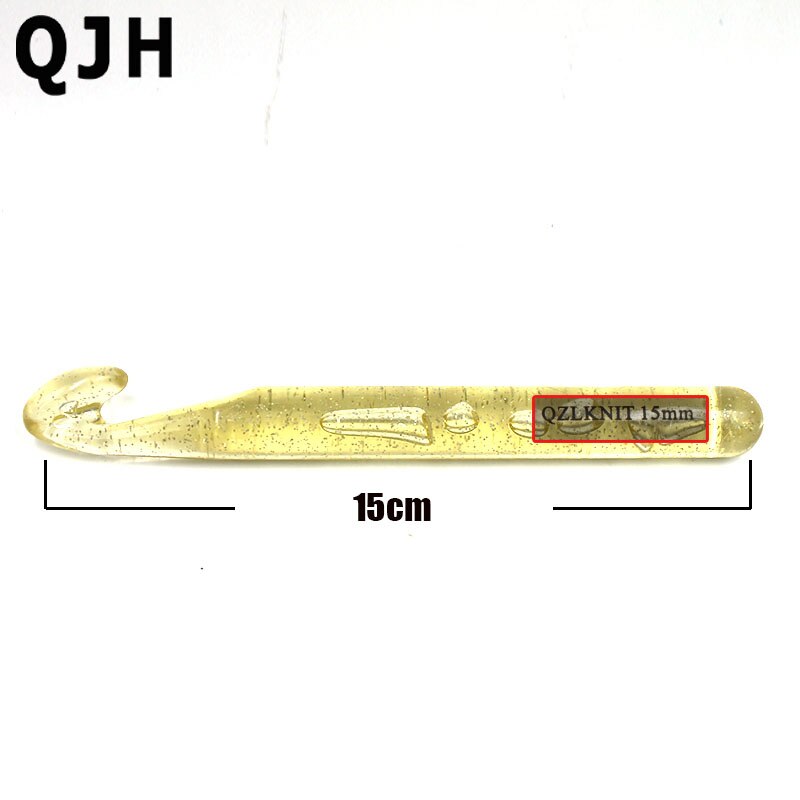 12mm 15mm 18mm 20mm crochet hooks crochet Plastic Knitting Needles Pins for Thick Yarn DIY Crafts Sewing Knitting weaving Tools: 15mm 1pcs