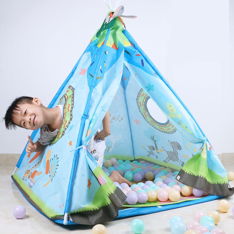 Kid's tent Indian triangle spire tent baby play house indoor outdoor tent for baby (no balls)
