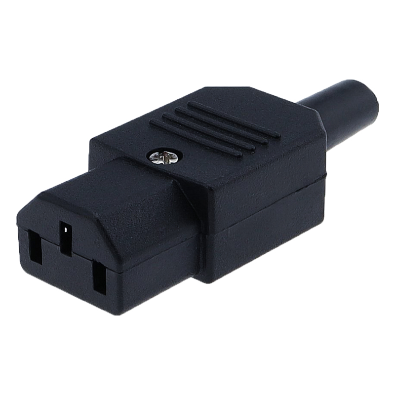 Price 10A 250V Black IEC C13 Male Plug Rewirable Power Connector 3 pin ac Socket: Dark Grey