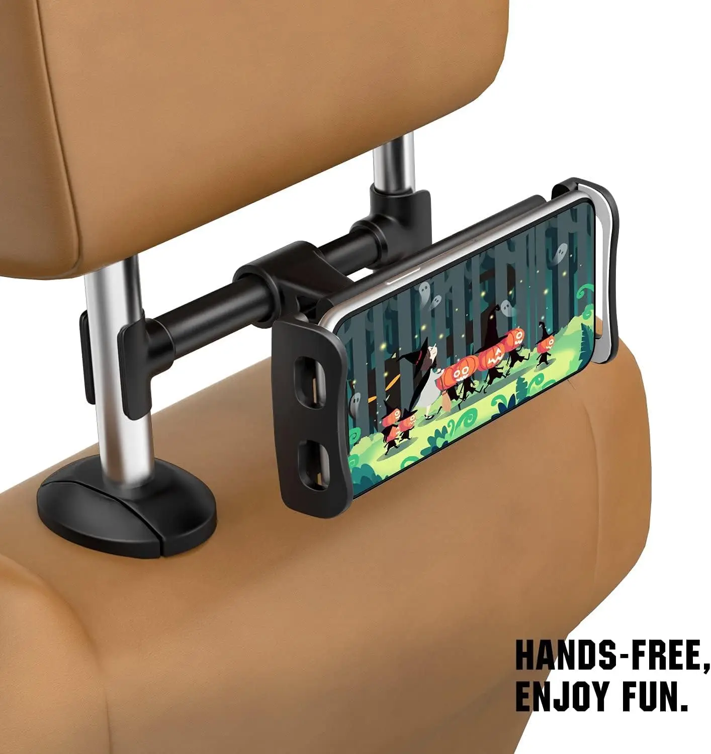 Tablethouder voor auto, iPad-hoofdsteunhouder voor tablet/ipad/telefoons Auto-tablethouder met 360° ° Roterend Verstelbaar