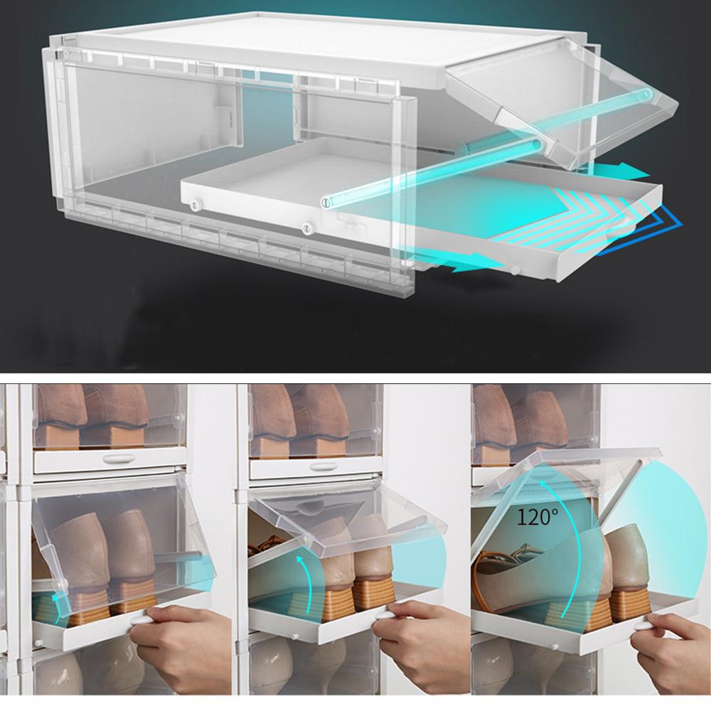 Poussoir De Type Tiroir Boîte À Chaussures Chaussure Organisateur Tiroir Boîte à Chaussures En Plastique Transparent Ménage Maison Familiale Accessoires Directe