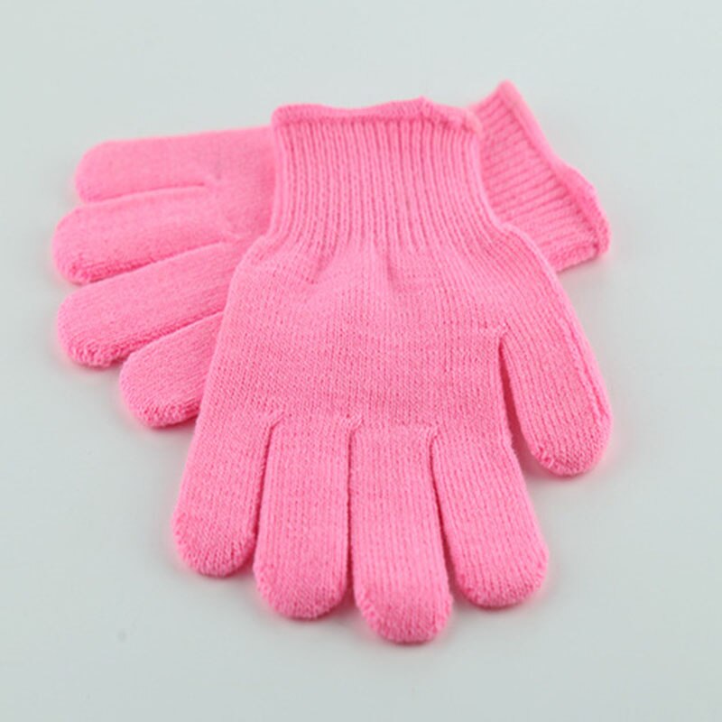 Winter Warme Baby Handschuhe Kinder Gestrickte Stretch Fäustlinge luvas Solide Voll Finger Stricken Kinder Jungen Mädchen Handschuhe