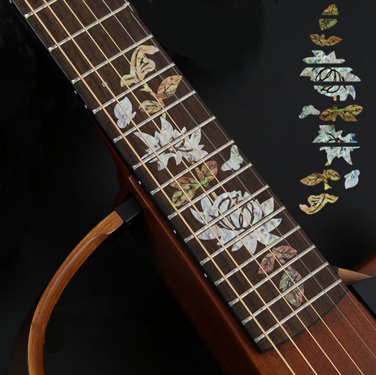 28 Stijlen Cross Inlay Decals Fretboard Sticker Voor Elektrisch Akoestische Gitaar Bas Ultra Dunne Sticker Ukulele Guitarra Accessoires: Z