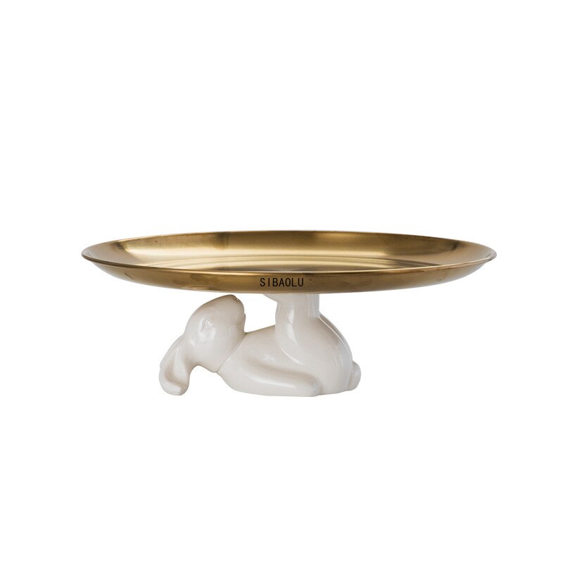 Ceramic rabbit Plate Chinaware Ceramic bunny dish dinner plates cake stand tableware porcelain tray Rabbit plate Easter