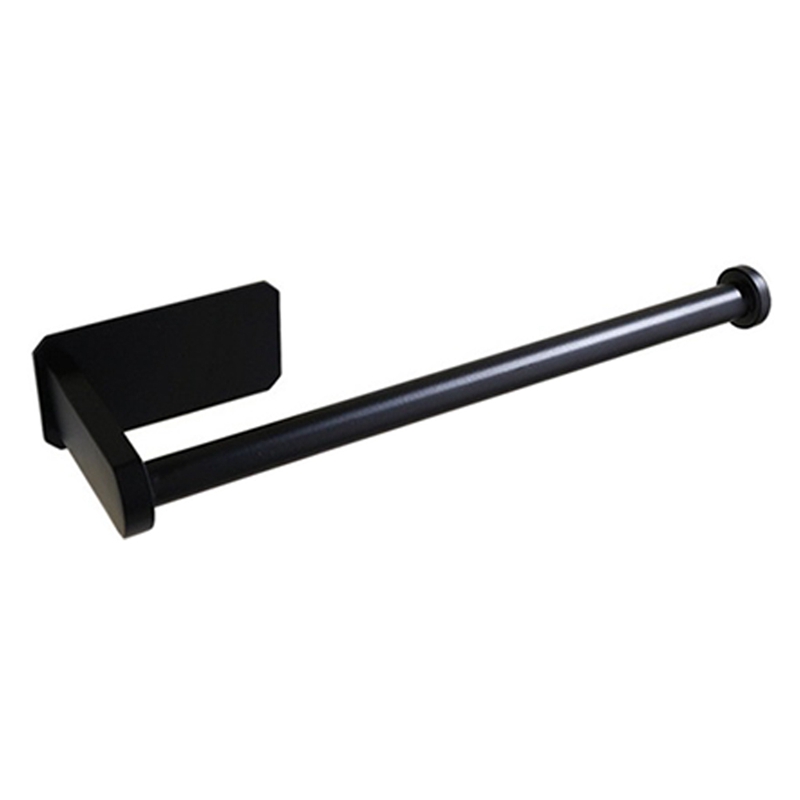 Kitchen Roll Paper Self Adhesive Wall Mount Toilet Paper Holder Bathroom Tissue Towel Rack Holders: Black long
