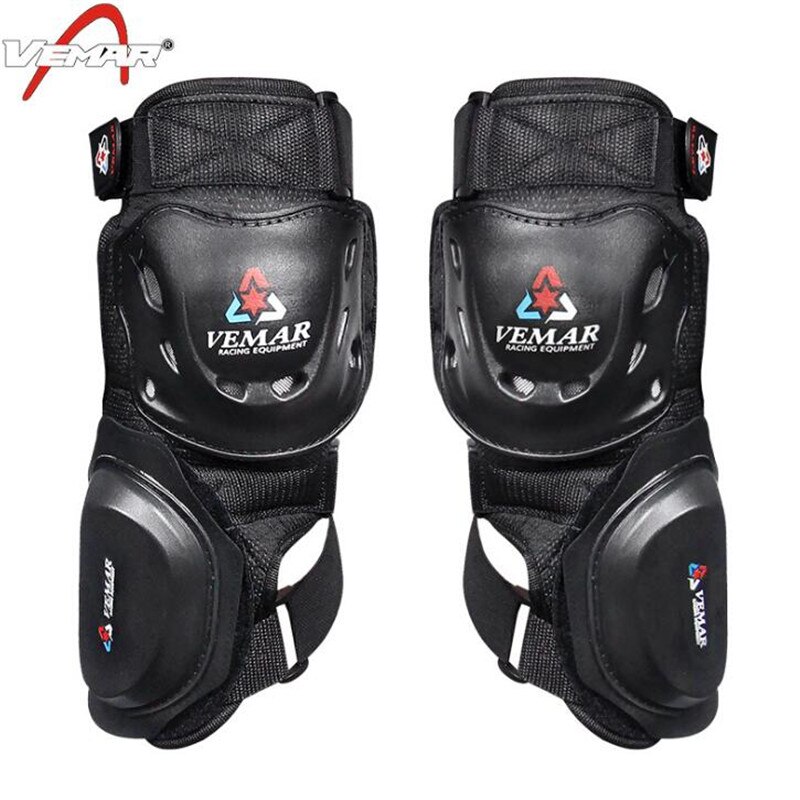 VEMAR Motorcycle Knee Pad CE Motocross Knee Guards Motorcycle Protection Knee Motor-Racing Guards Safety Gears Race Brace Black