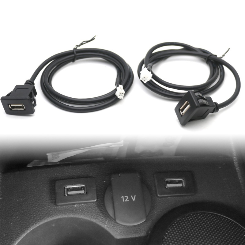 Adaptateur USB femelle pour autoradio, panneau de montage sur tableau de bord, câble d'extension pour Android, lecteur de limitation, interface, 4 broches, 6 broches