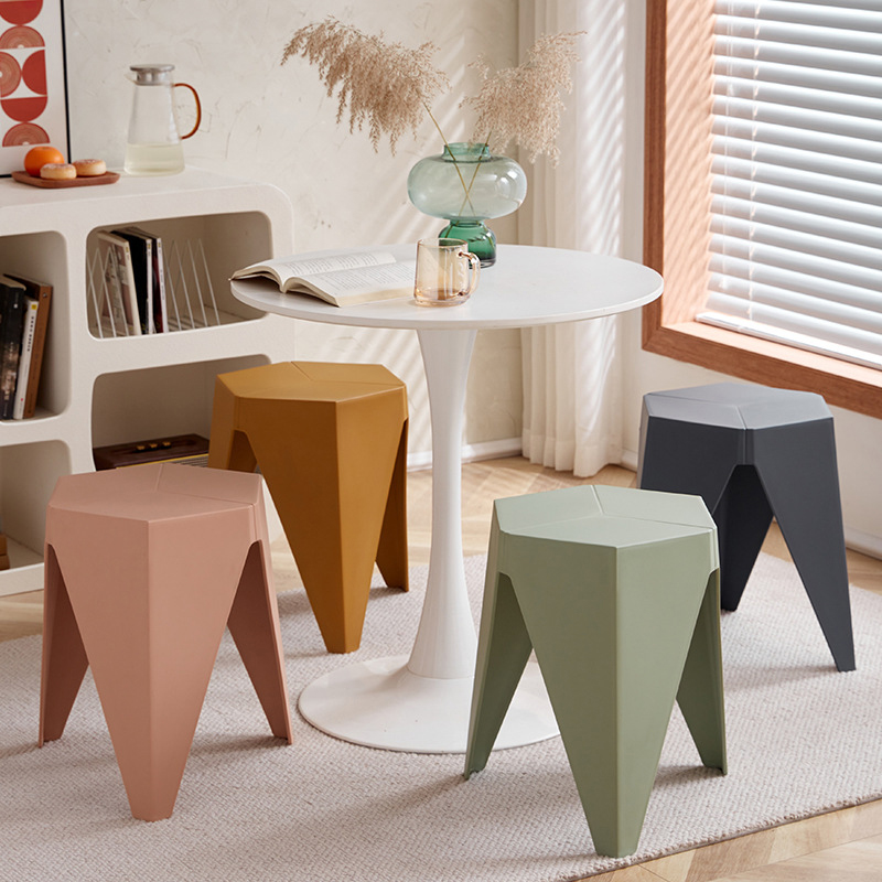 Repose-pieds de banc de remplacement de chaussure de style nordique, optique renforcée, petit tabouret en plastique, tabouret bas d'attente, maison