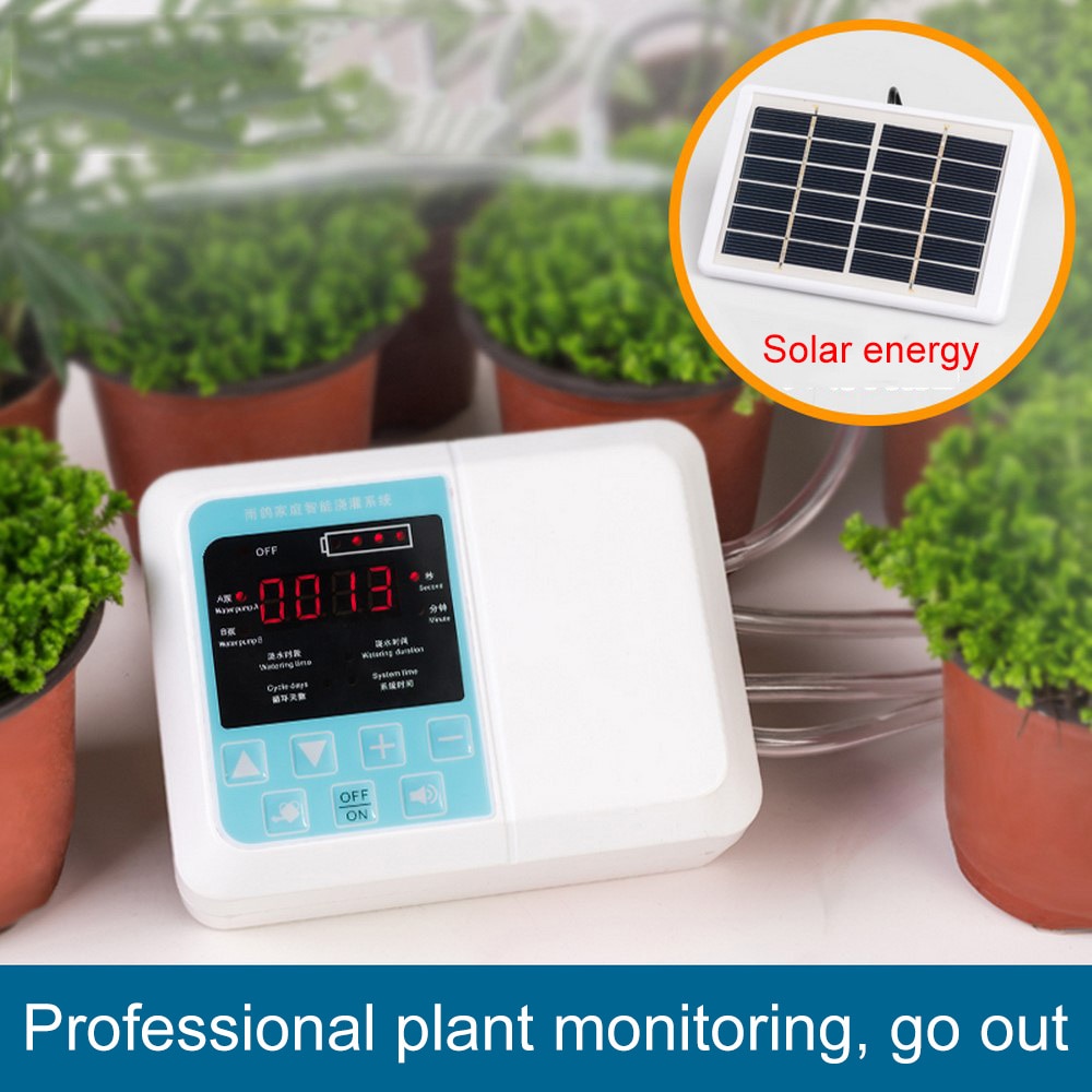 Nyeste intelligente have automatisk vandingsenhed solenergi opladning vandpumpe timer system potteplanter drypvanding