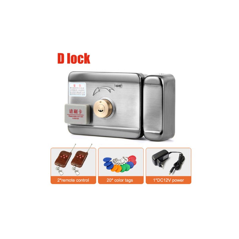 single/double access Door & gate Access Control system Electronic integrated RFID motorized lock with RFID reader: kit19