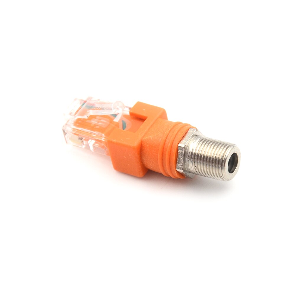 1Pcs F-Type Connector Rf Vrouwelijke Om RJ45 Mannelijke Coaxiale Barrel Koppeling Adapter