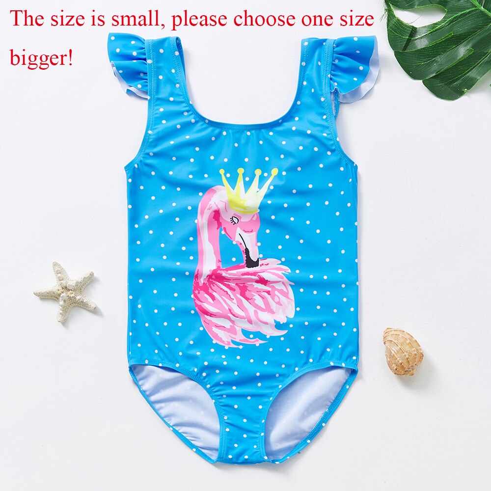 Girls Swimwear 1~8Year Toddler Baby Girls Swimwear one piece Children Swimwear Kids Beachwear Bathing suit: 285 blue / 4-5Years