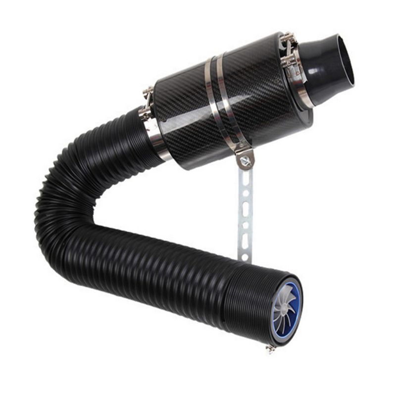 Universal Universal Carbon Fiber Cold Air Filter Box Feed Enclosed Induction In Y98C