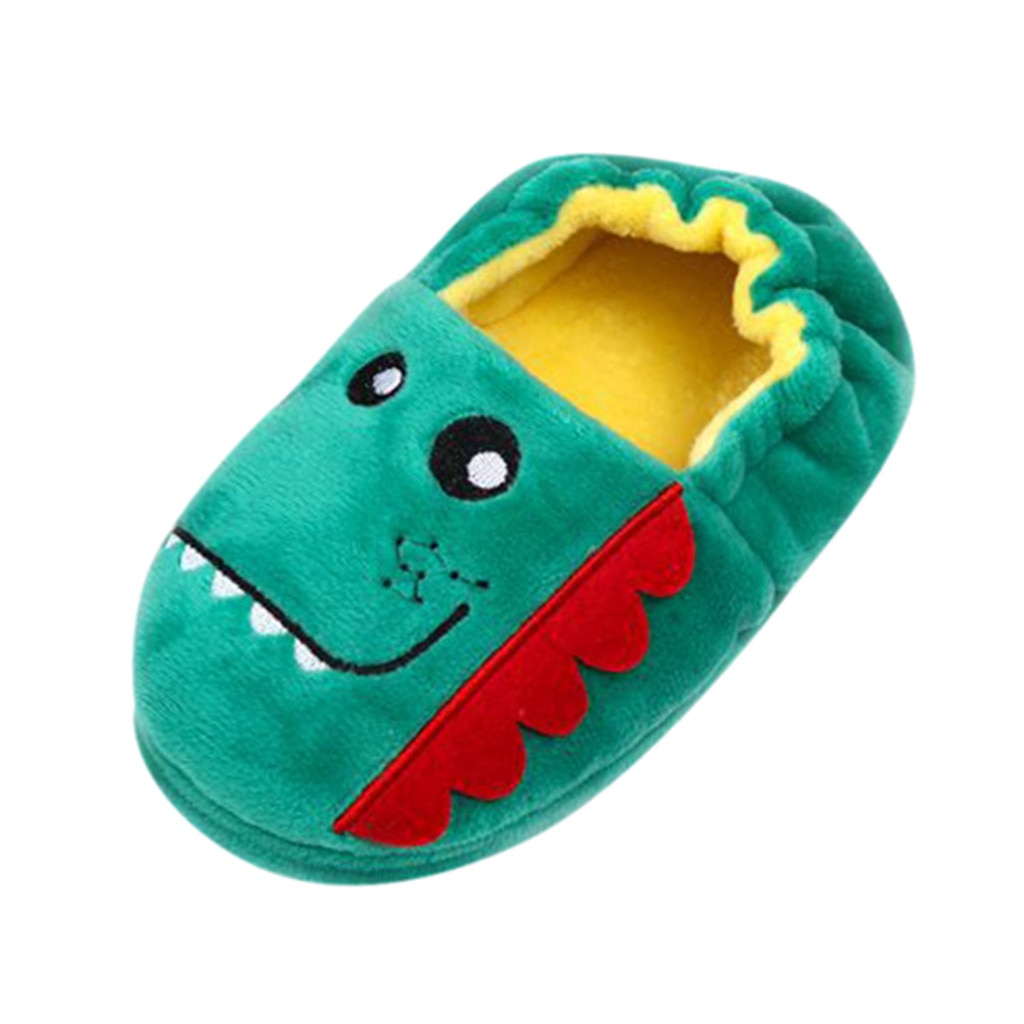 Barn baby varma tofflor för pojke flicka tecknade skor mjuksulor småbarn barn inomhus baby tofflor djurflock barn tofflor