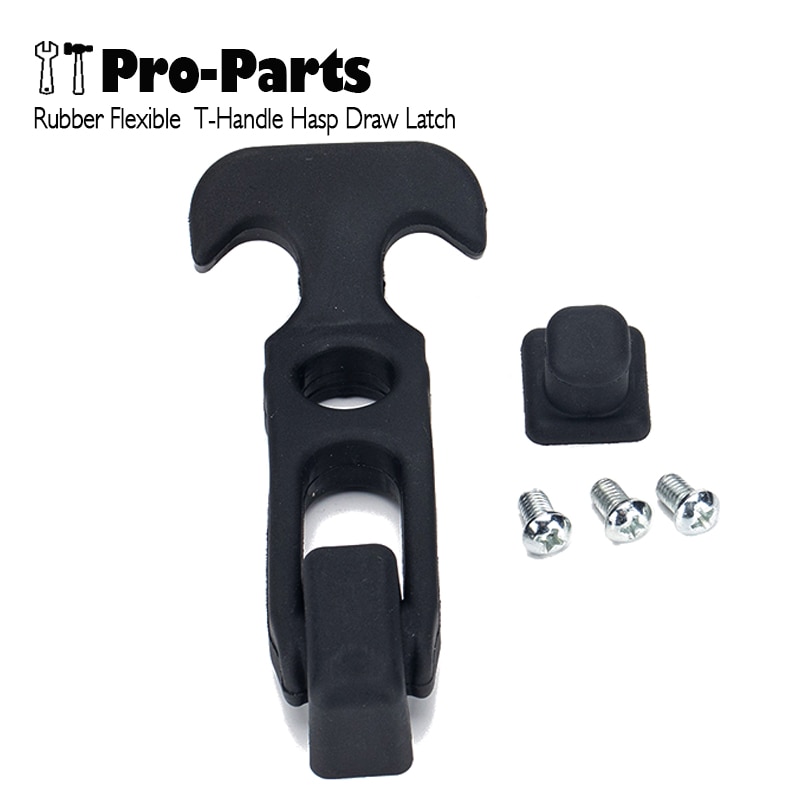 2PCS Rubber Flexible T-Handle Hasp Draw Latch For RV Tool Box Cooler Golf Elastic Shock Absorption Buckle Fit Thermos Toolbox