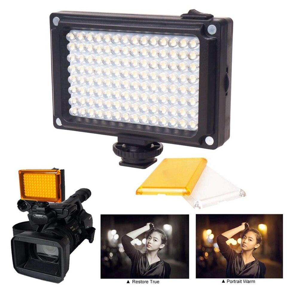 U-Grip C-Shaped Handgrip Camera Stabilizer 112 LED Photography Light Fill with Phone Clip Adapter for DSLR Camera