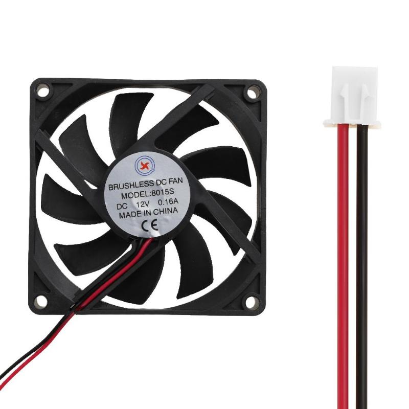 Low Noise 8015S DC12V 0.16A 80x80x15mm Brushless DC Cooling Fan Radiator