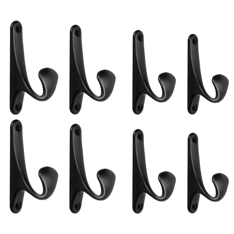 Pack de 8 ganchos para colgar en la pared colgador de ropa de uso rudo colgador de sombreros y bolsos Rack con tornillos organizador colgante antioxidante: Default Title