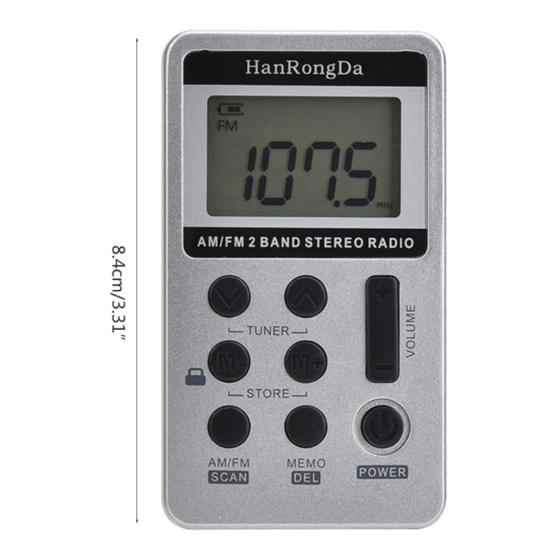 Radio FM portatile E56B con batteria ricaricabile: goditi l'ascolto in movimento con auricolari display digitale