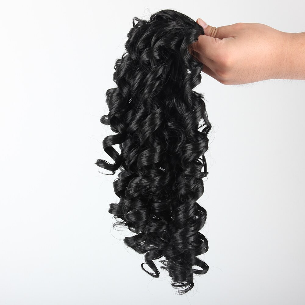 Pageup 22” Long Curly Clip In Hair Tail False Hair Ponytail Hairpiece With Hairpins Synthetic Hair Ponytail Hair Extension