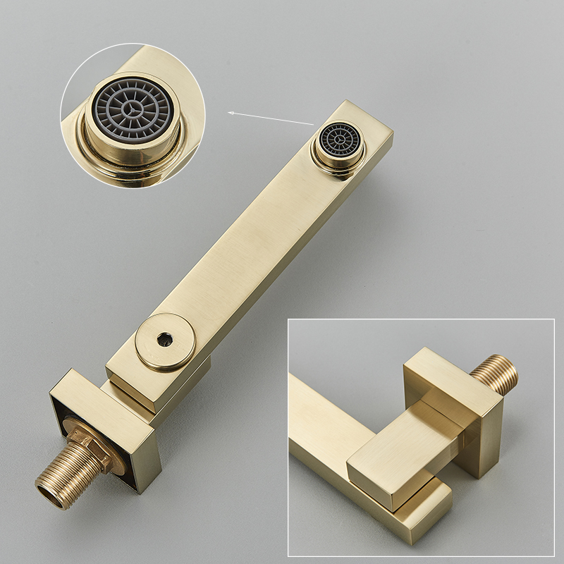 Senlesen Wall Mount Basin Faucet Spout Brass Shower Faucet Accessories Replace Waterfall Bathtub Spout,Chrome/Black/Brushed Gold