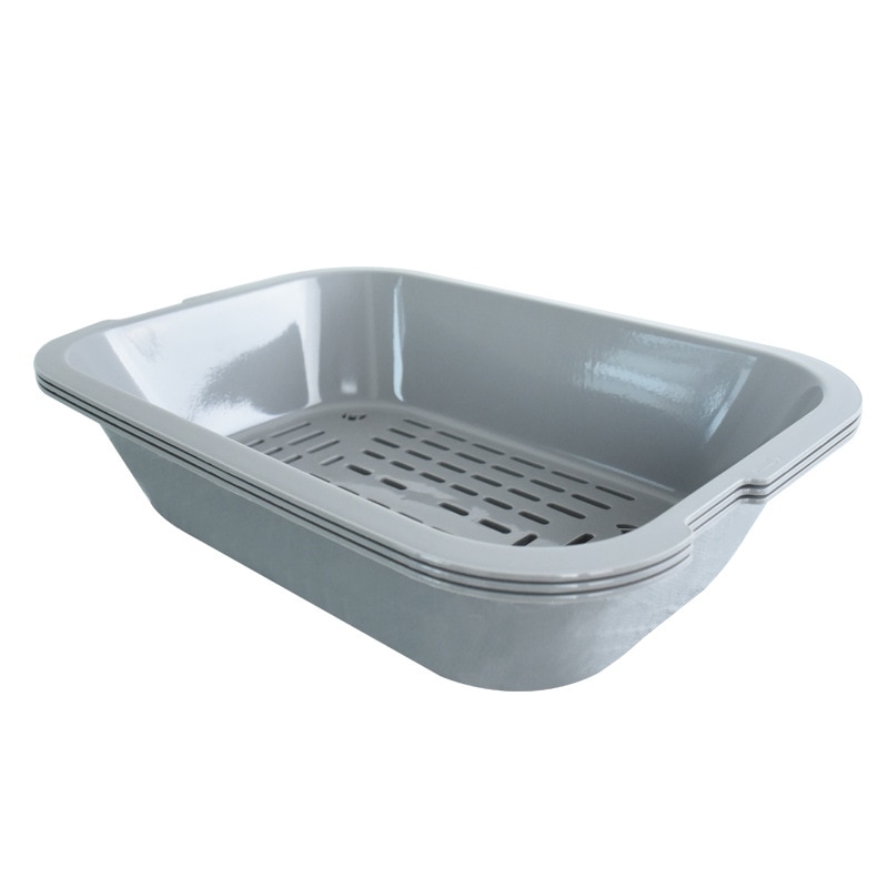 cat litter box Open three-tier grid Anti-splash Cat Toilet Plastic Bedpan Case Pet Supplies 3 Interlocked Trays Easy To Use