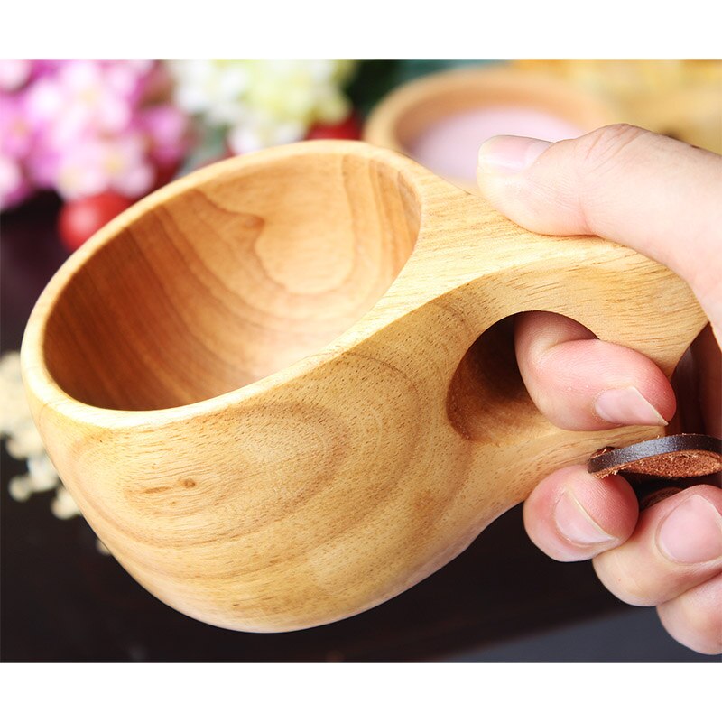 Portable hand-wood Environmental Milk 3D Beer Bottle outdoor travel Water glass wedding decoration