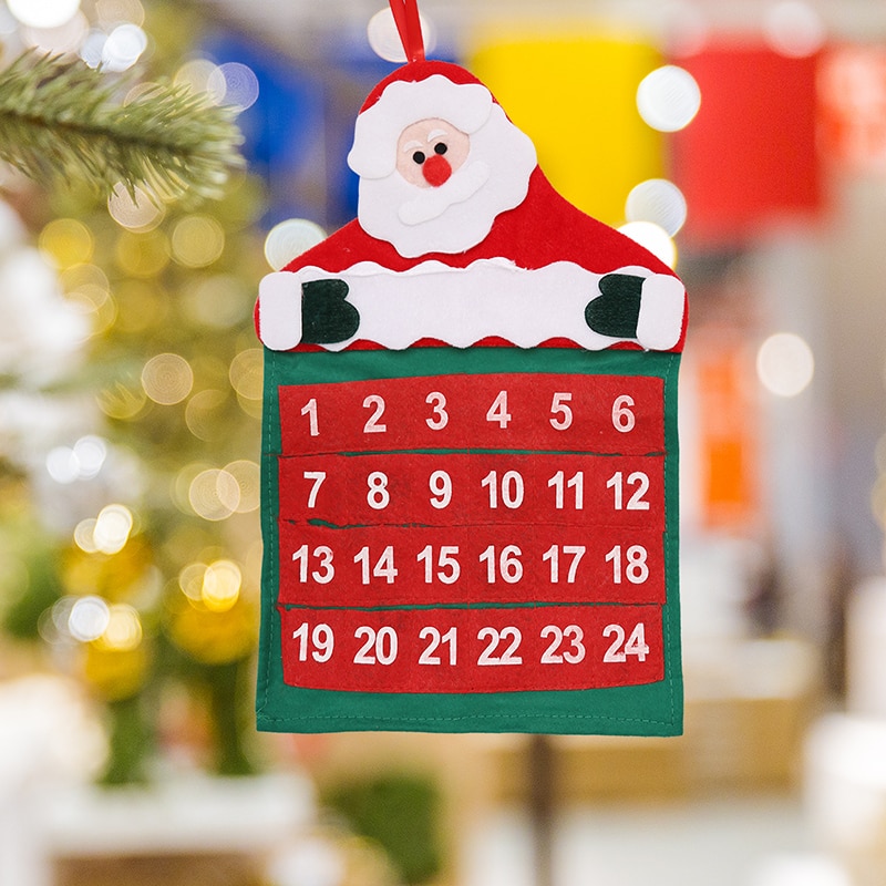 Luanqi julkalender jultomten julhängande dekorationer vägghängande dekor härlig billig kalender gott år