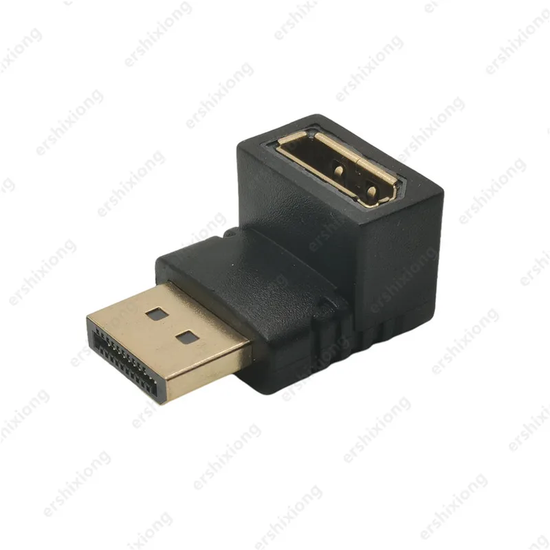 90 Graden Hoek Displayport 1.2 Converter Up Down Displayport Adapter Links Rechts Schuine Dp Adapter 4K/60Hz 2K/144Hz Passeren Door: Oranje