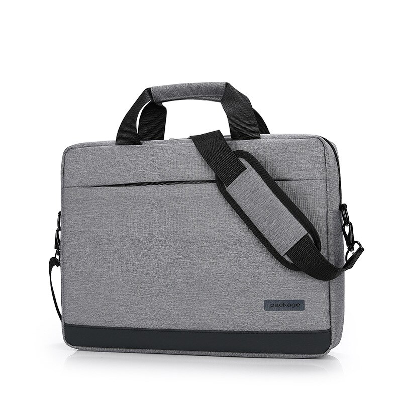 Männlich Computer Laptop Handtasche Aktentasche Schulter Umhängetasche für Studenten Schule Ipad Notebook Tasche Dokument Sortierung Tasche: Grau