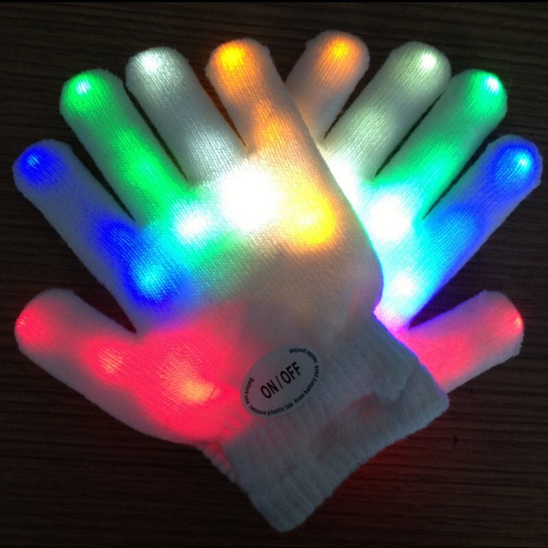 glühend Handschuhe Halloween freundlicher LED Rave Blinkt Warme Handschuh Licht hoch Finger Spitze Beleuchtung