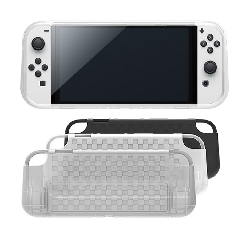 Clear Console Shell Voor Nintendo Switch Oled Beschermende Flip Case Transparant Anti-Val Schokbestendig Guard