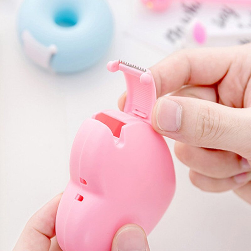 Stationery Cute handwork tape Dispenser Candy Love Heart sweet Shape Tape cutter Invisible with a tape office School Supplies