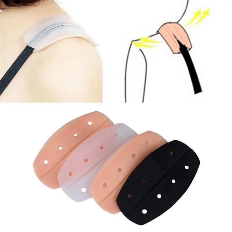 1 Paar Zachte Siliconen Half-Transparante Anti-Slip Schouder Pads 2 Stks/partij Lady Relief Pijn Bra Strap kussens Geen-Slip Houder