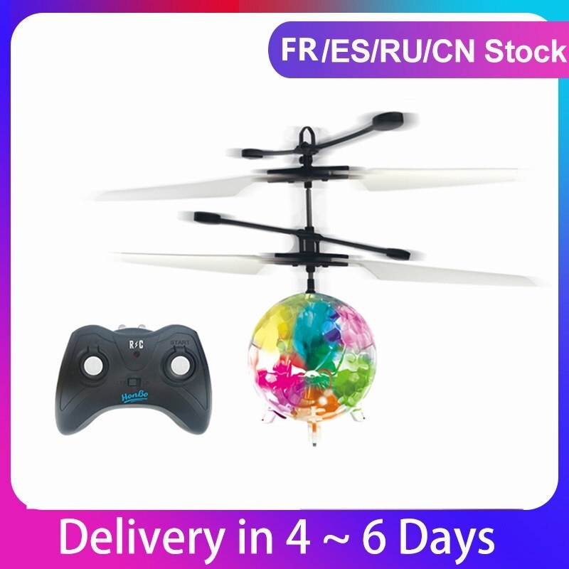 RC Flying Ball Luminous Kid's Flight Balls Infrared Induction Aircraft Remote Control Aircarft Toys Flash LED Light Plane Toys