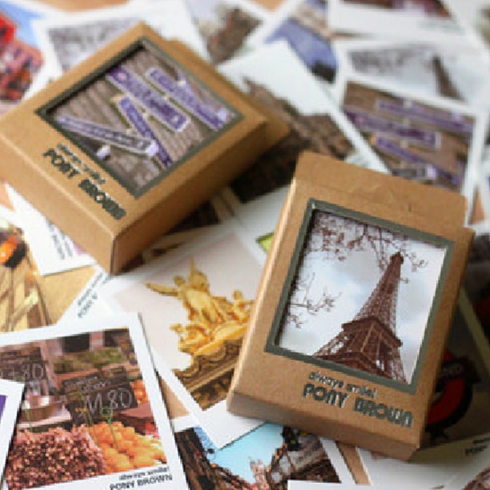 40 stks/pak Mooie retro europa vista mini bericht kaarten dank u kaart festival groet postcard kids
