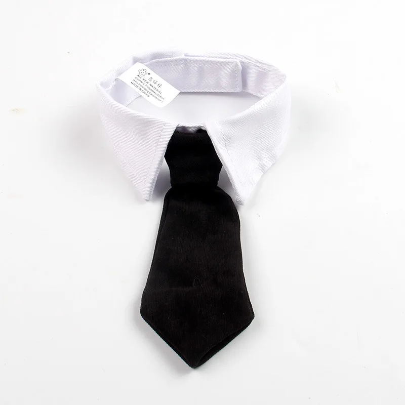 Noeud de smoking officiel pour animal de compagnie, collier noir et rouge pour chien et chat, accessoires pour animaux de compagnie, mariage, , de fête: L / Gris clair