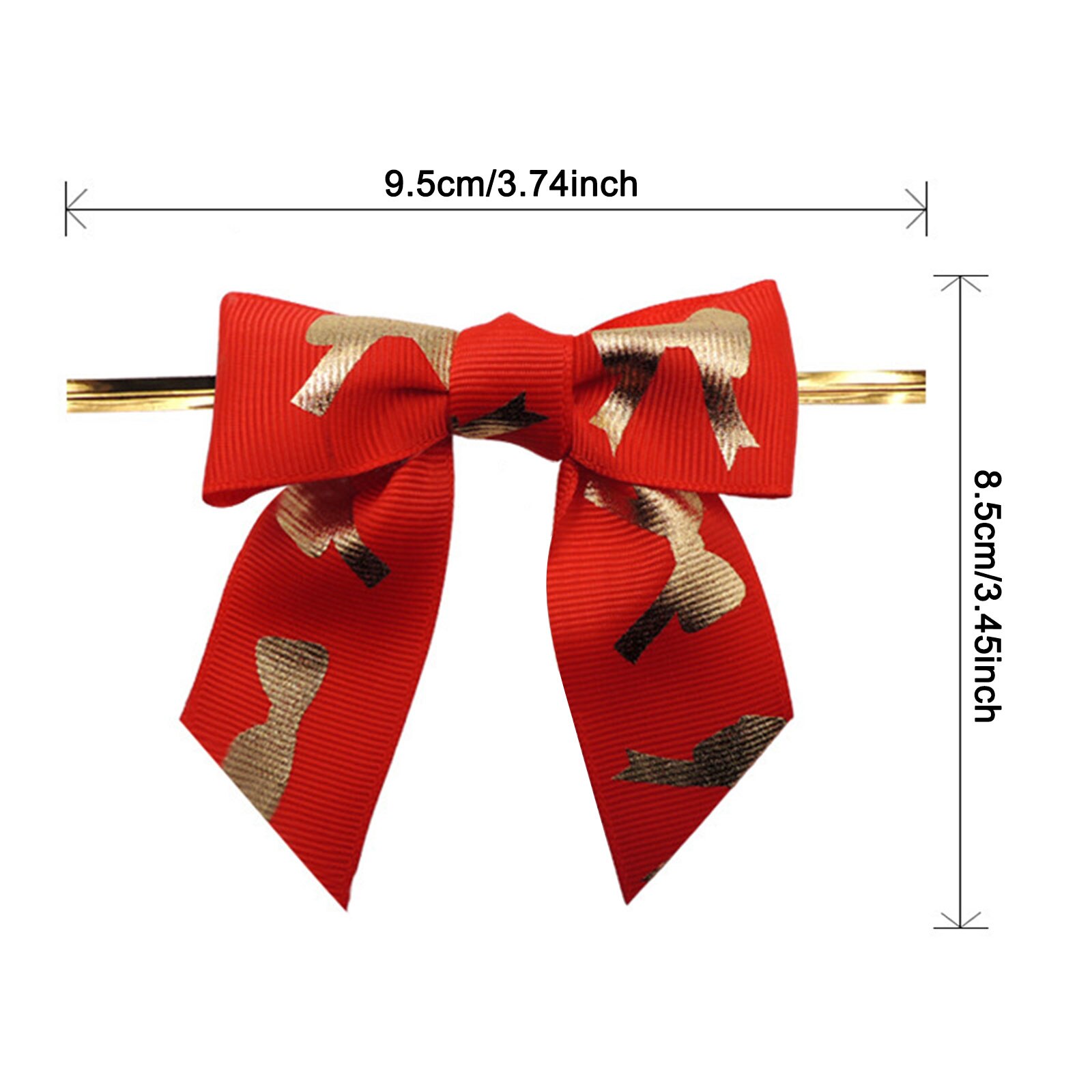 Strikken bedrukte letter strik strik witte stropdas bakverpakking strik 20 stuks schattige kerstdecoratie letterbedrukking decoratie