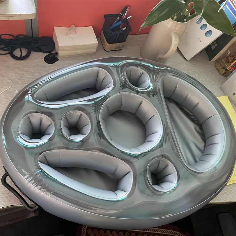 Asiento de taza flotante para piscina, cubo de hielo para de agua, bebida, almohadilla de cerveza, posavasos inflable, suministros para piscina de verano