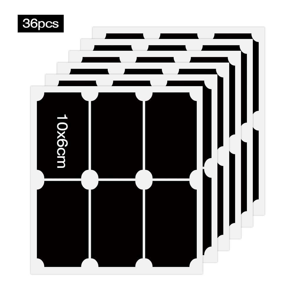 36pcs Waterproof Jars Sticker Kitchen Jars for Spices Labels Sticker Storage Bottles Stickers Organizer Blackboard Wall Stickers: HFEP0566
