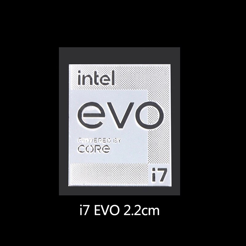 Etiqueta de Metal para ordenador, adhesivo Intel EVO i9 CORE i7 i5 i3 de 11. ª generación: B