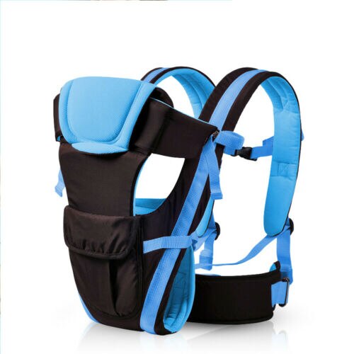 4 Kleuren Baby Carrier Sling Rugzak Front Terug Borst Ergonomische 4 Positie: Blauw