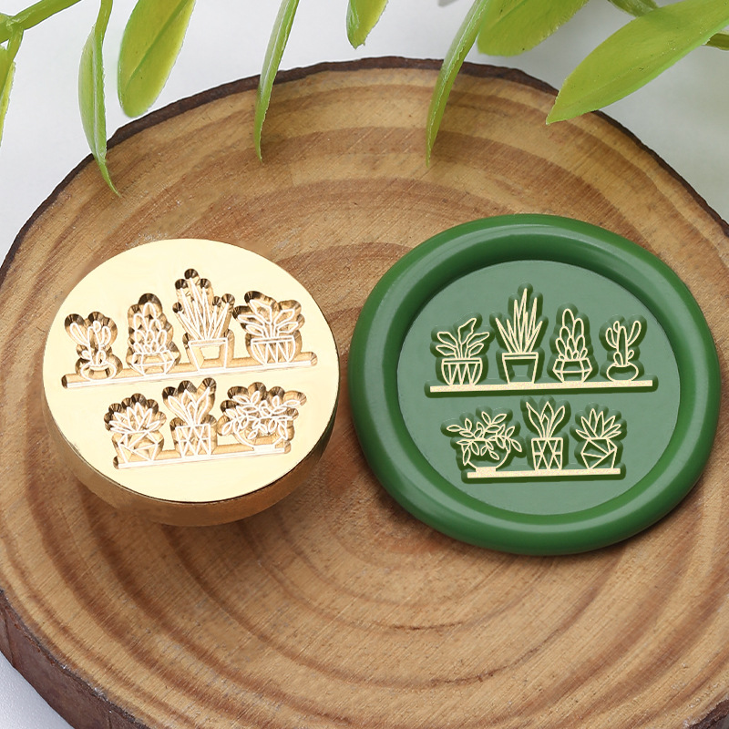 1pc 25mm plant bloem waszegelstempel sluitstempelkop voor kaarten enveloppen trouwuitnodigingen verpakkingen scrapbooking: Lavendel