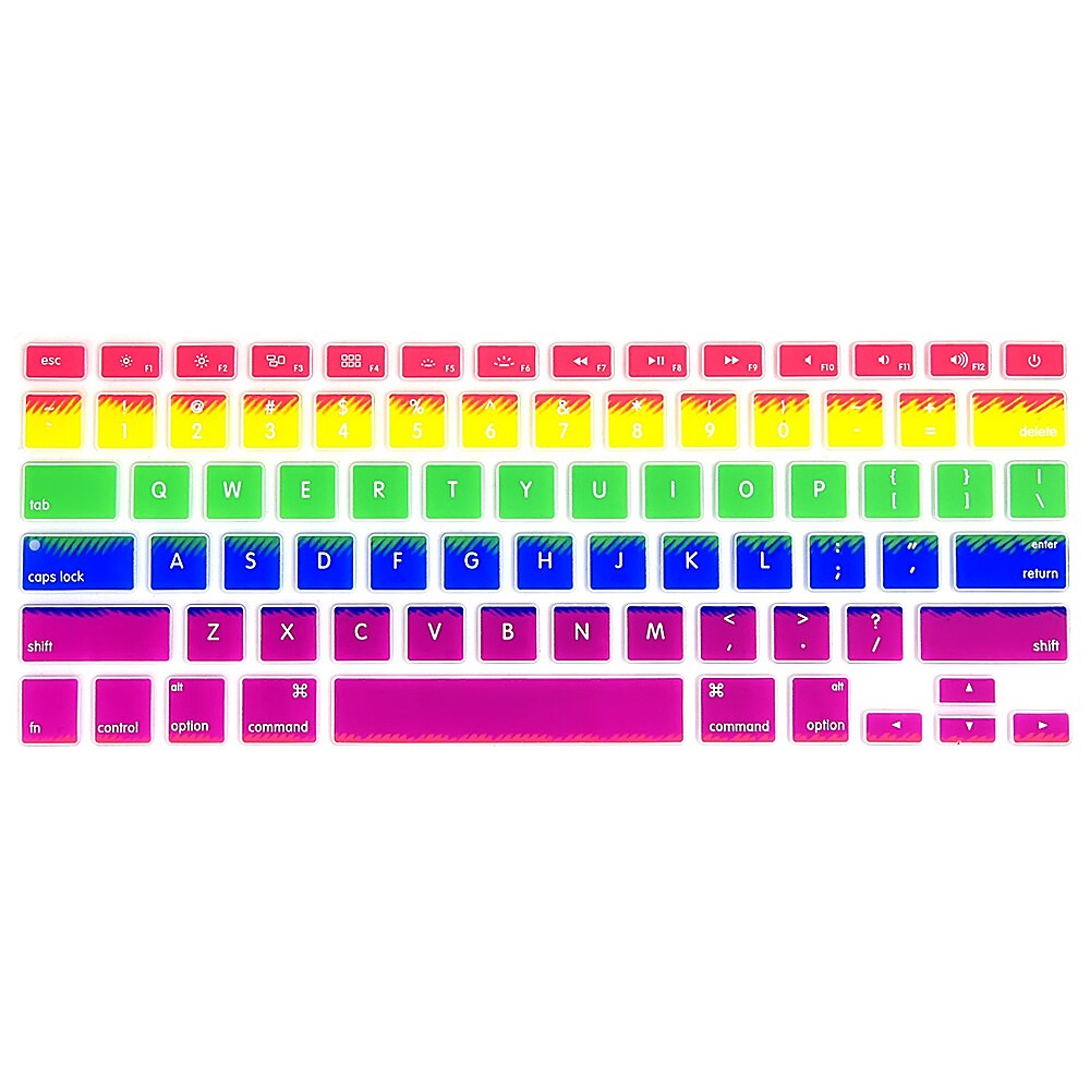 10 Colors Candy Gradation Colors Silicone Keyboard Cover Sticker for MacBook Air Pro Retina 13 15 17 Protector Sticker Film: 2