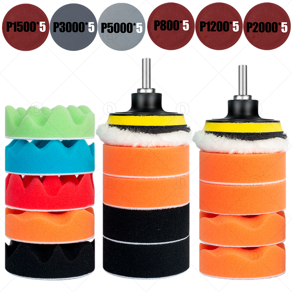 3 Inch Car Polishing Kit Polish Pad Car Polish Buffing Pad Abrasive Disc Sponge Foam Pads Polisher For Headlight Refurbish: 20
